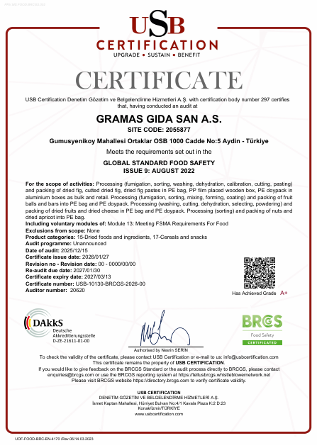 BRCGS sertifikası