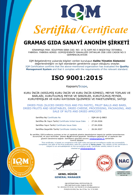 ISO 9001 sertifikası