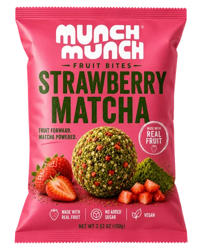 Munch Munch Strawberry Matcha Bites